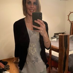 Women’s black 3/4 sweater cardigan